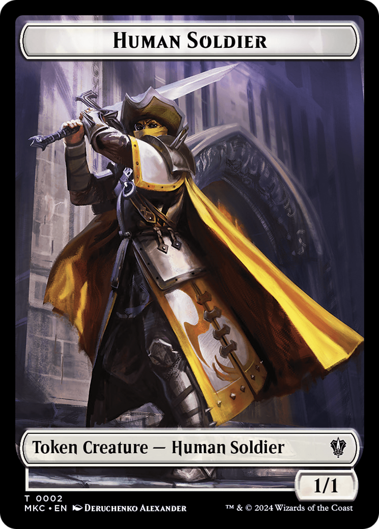 City's Blessing // Human Soldier Double-Sided Token [Murders at Karlov Manor Commander Tokens] | Gear Gaming Bentonville