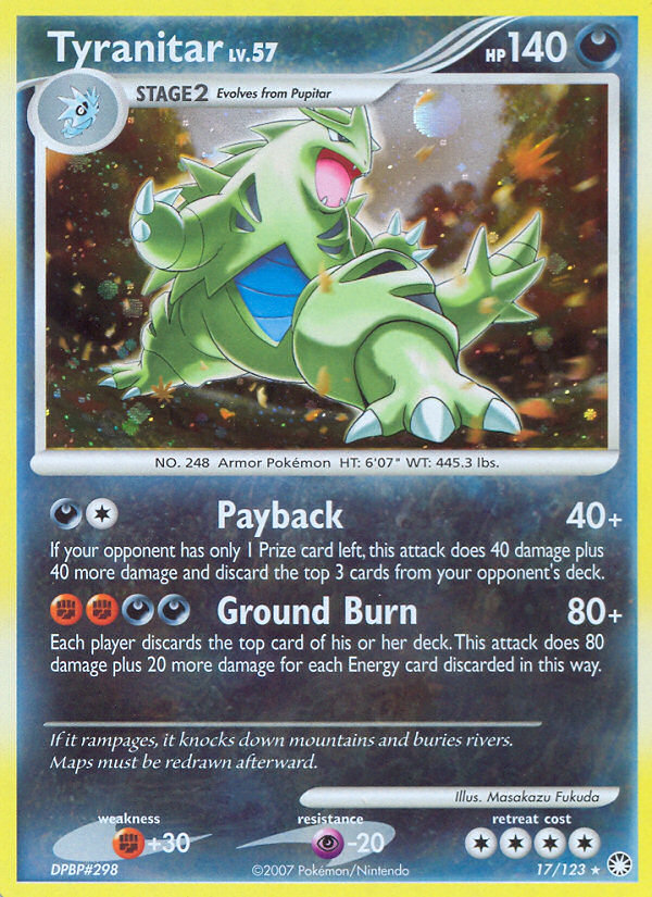 Tyranitar (17/123) [Diamond & Pearl: Mysterious Treasures] | Gear Gaming Bentonville