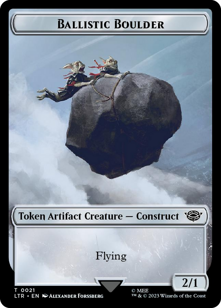 Ballistic Boulder // Food (0022) Double-Sided Token (Surge Foil) [The Lord of the Rings: Tales of Middle-Earth Tokens] | Gear Gaming Bentonville