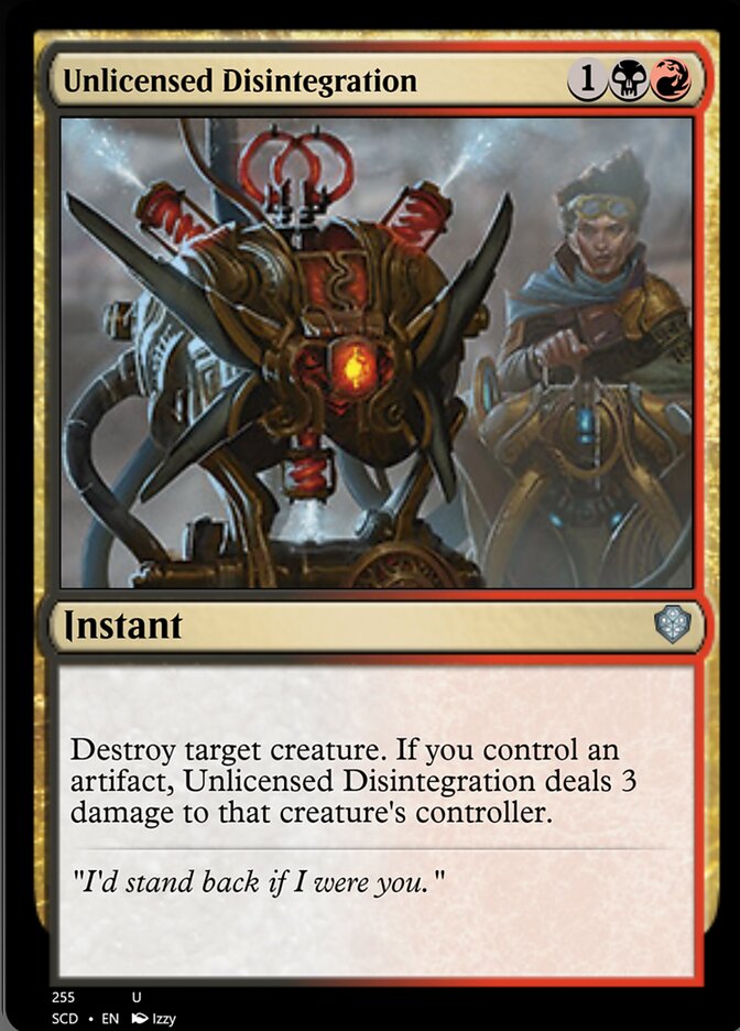 Unlicensed Disintegration [Starter Commander Decks] | Gear Gaming Bentonville