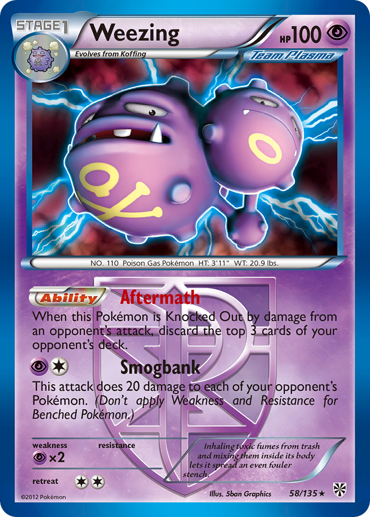 Weezing (58/135) [Black & White: Plasma Storm] | Gear Gaming Bentonville