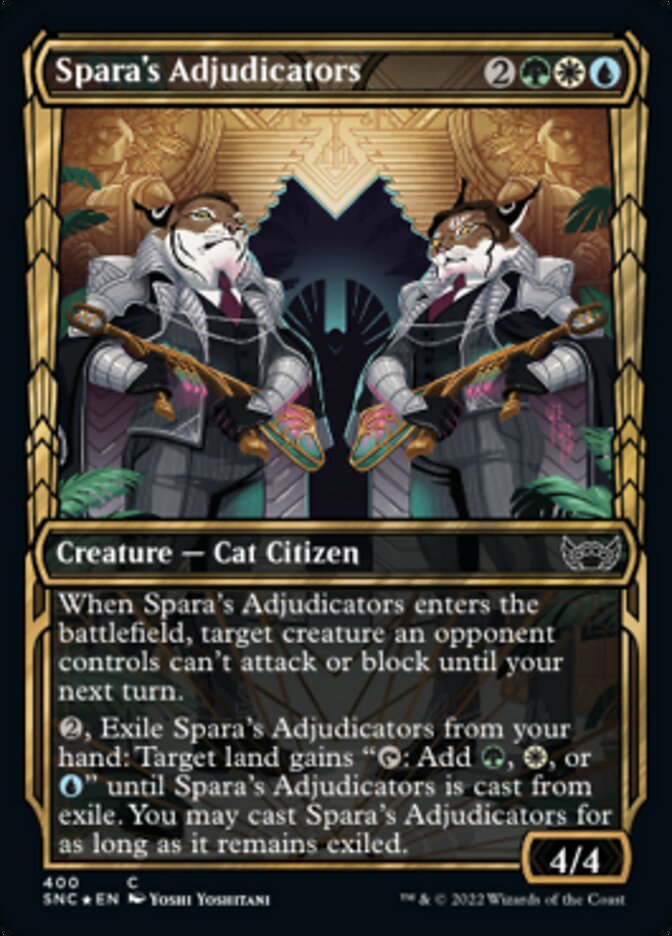 Spara's Adjudicators (Showcase Golden Age Gilded Foil) [Streets of New Capenna] | Gear Gaming Bentonville