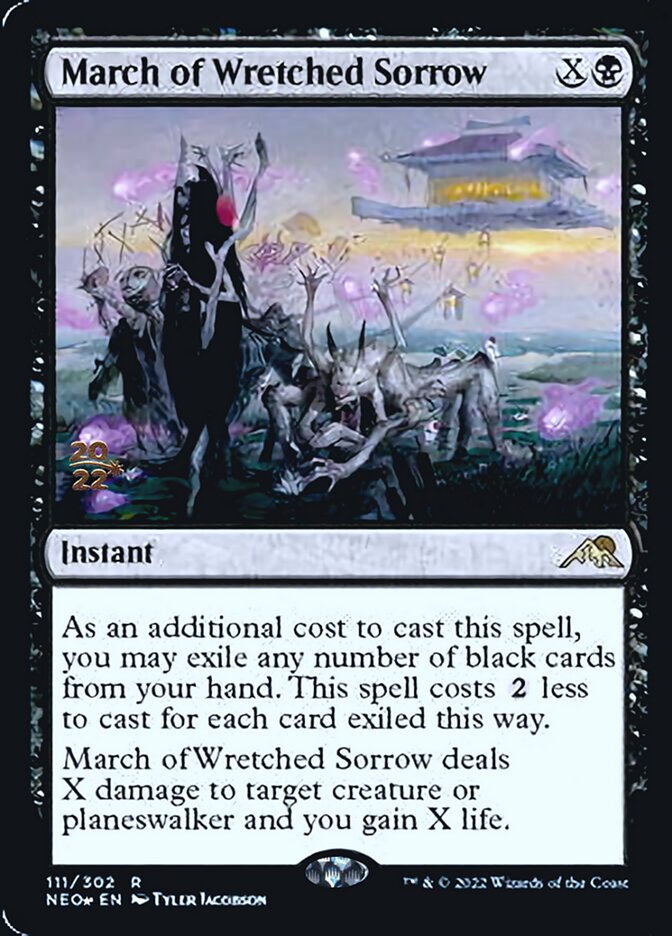 March of Wretched Sorrow [Kamigawa: Neon Dynasty Prerelease Promos] | Gear Gaming Bentonville