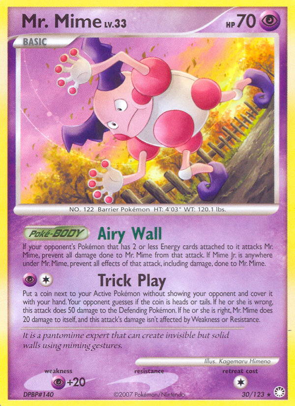 Mr. Mime (30/123) [Diamond & Pearl: Mysterious Treasures] | Gear Gaming Bentonville