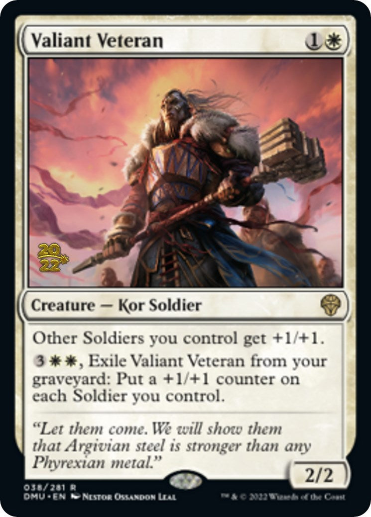 Valiant Veteran [Dominaria United Prerelease Promos] | Gear Gaming Bentonville