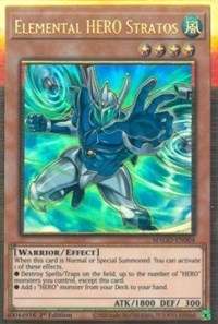 Elemental HERO Stratos (Alternate Art) [MAGO-EN004] Gold Rare | Gear Gaming Bentonville