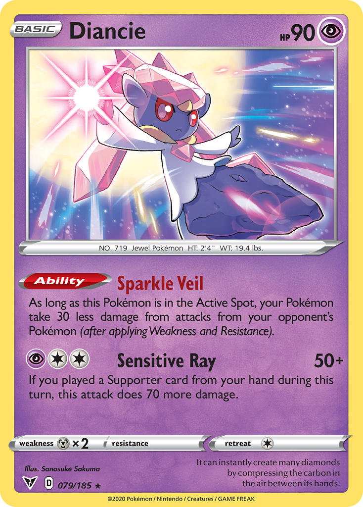 Diancie (079/185) [Sword & Shield: Vivid Voltage] | Gear Gaming Bentonville