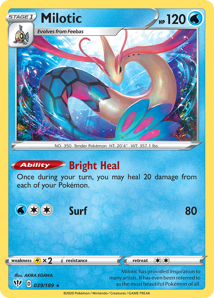 Milotic (039/189) [Sword & Shield: Darkness Ablaze] | Gear Gaming Bentonville