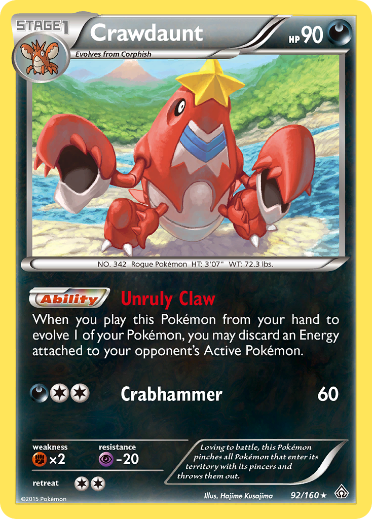 Crawdaunt (92/160) [XY: Primal Clash] | Gear Gaming Bentonville