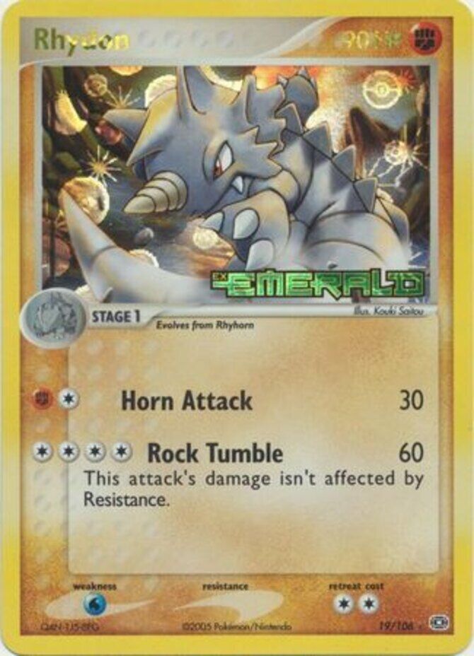 Rhydon (19/106) (Stamped) [EX: Emerald] | Gear Gaming Bentonville