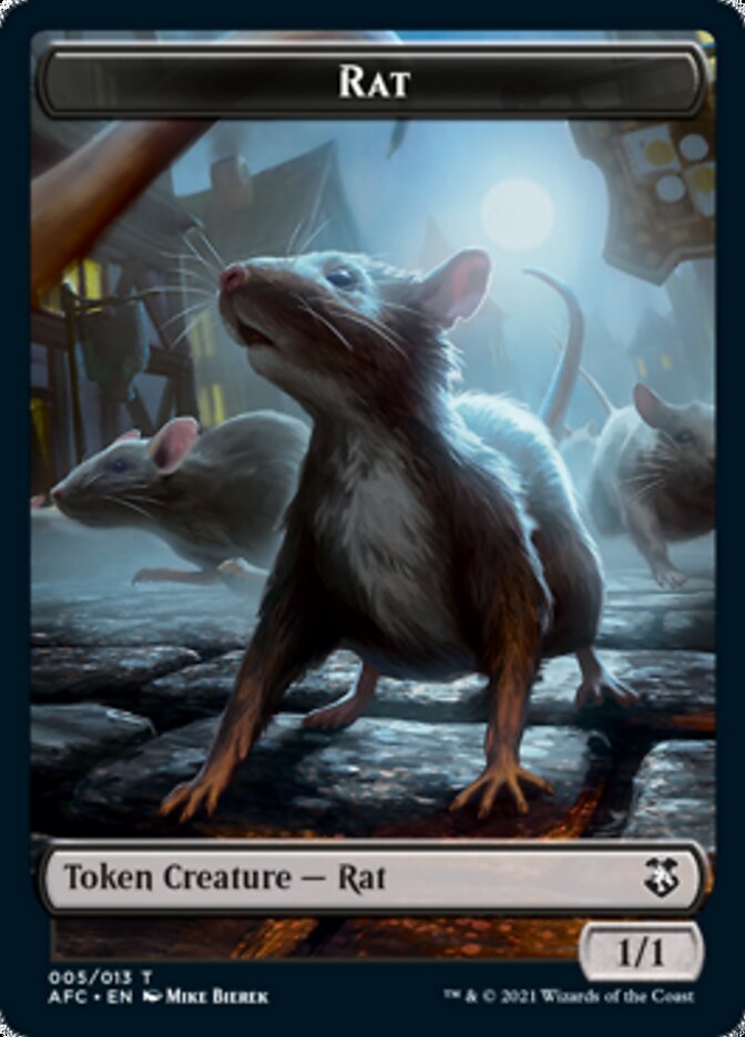 Rat // Zombie Double-sided Token [Dungeons & Dragons: Adventures in the Forgotten Realms Commander Tokens] | Gear Gaming Bentonville