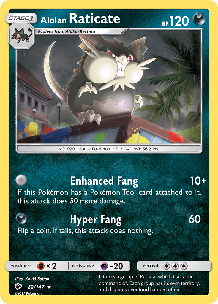 Alolan Raticate (82/147) [Sun & Moon: Burning Shadows] | Gear Gaming Bentonville