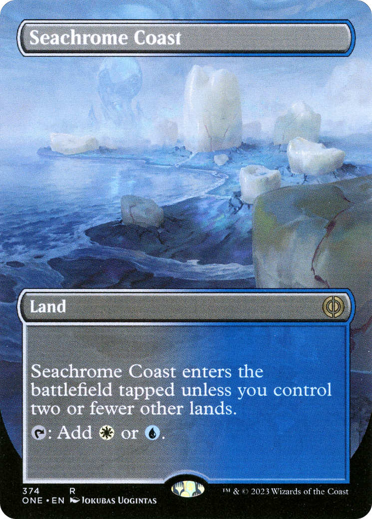 Seachrome Coast (Borderless Alternate Art) [Phyrexia: All Will Be One] | Gear Gaming Bentonville