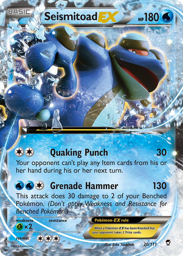 Seismitoad EX (20/111) [XY: Furious Fists] | Gear Gaming Bentonville