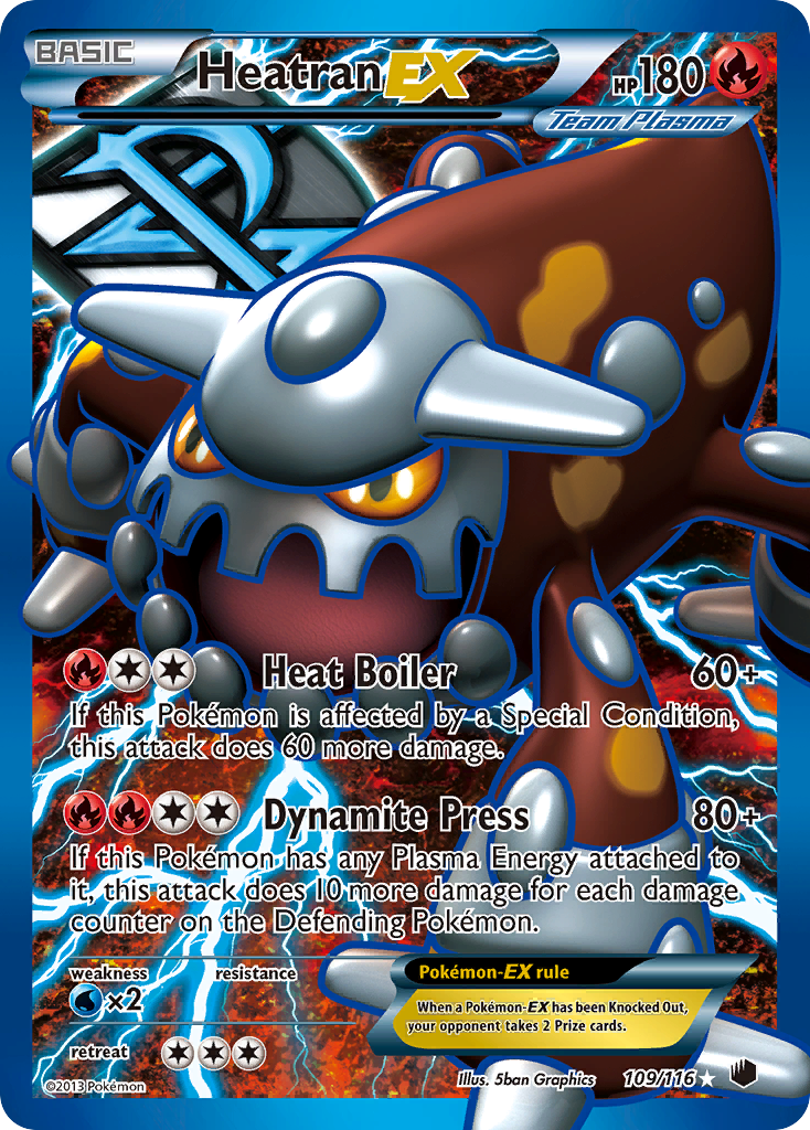 Heatran EX (109/116) [Black & White: Plasma Freeze] | Gear Gaming Bentonville