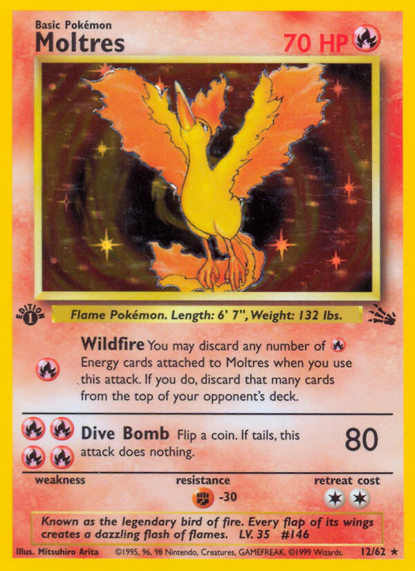 Moltres (12/62) [Fossil 1st Edition] | Gear Gaming Bentonville