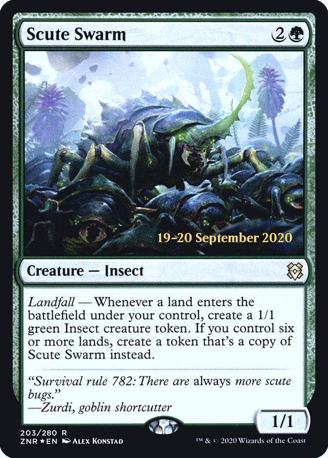 Scute Swarm  [Zendikar Rising Prerelease Promos] | Gear Gaming Bentonville