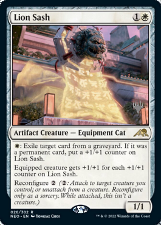 Lion Sash (Promo Pack) [Kamigawa: Neon Dynasty Promos] | Gear Gaming Bentonville