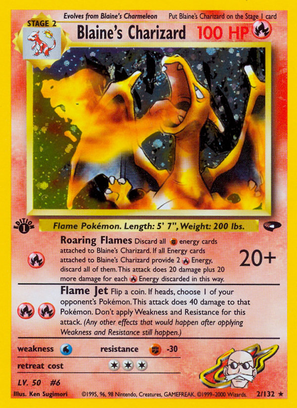 Blaine's Charizard (2/132) [Gym Challenge 1st Edition] | Gear Gaming Bentonville