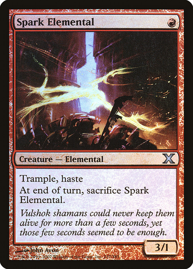 Spark Elemental (Premium Foil) [Tenth Edition] | Gear Gaming Bentonville