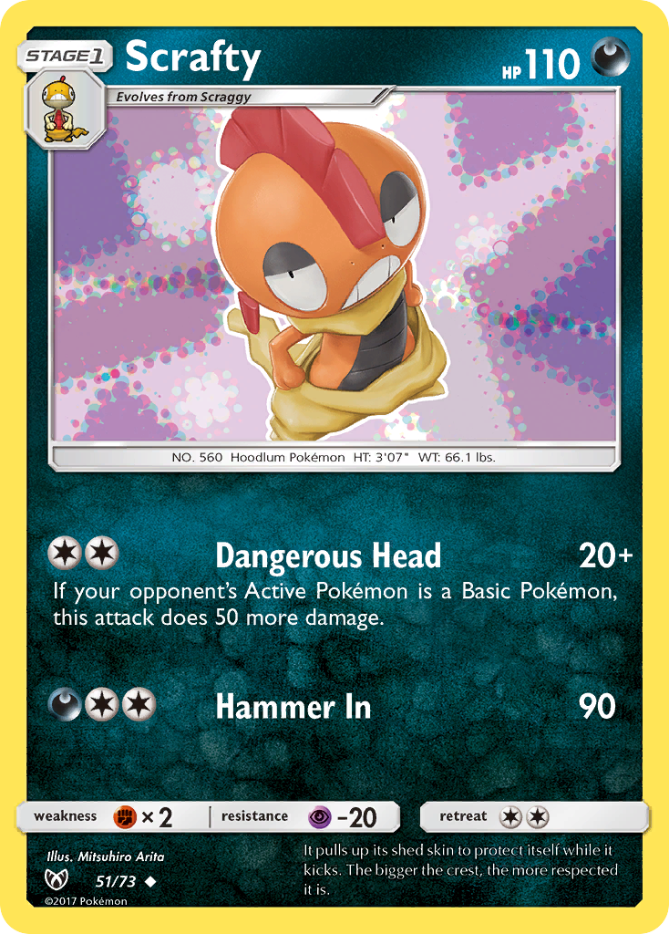 Scrafty (51/73) [Sun & Moon: Shining Legends] | Gear Gaming Bentonville