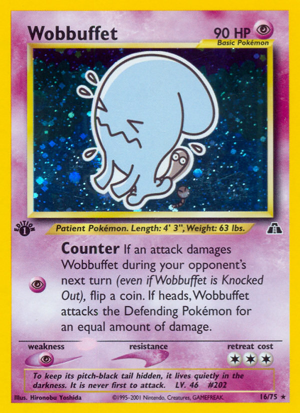 Wobbuffet (16/75) [Neo Discovery 1st Edition] | Gear Gaming Bentonville