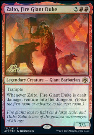 Zalto, Fire Giant Duke [Dungeons & Dragons: Adventures in the Forgotten Realms Prerelease Promos] | Gear Gaming Bentonville