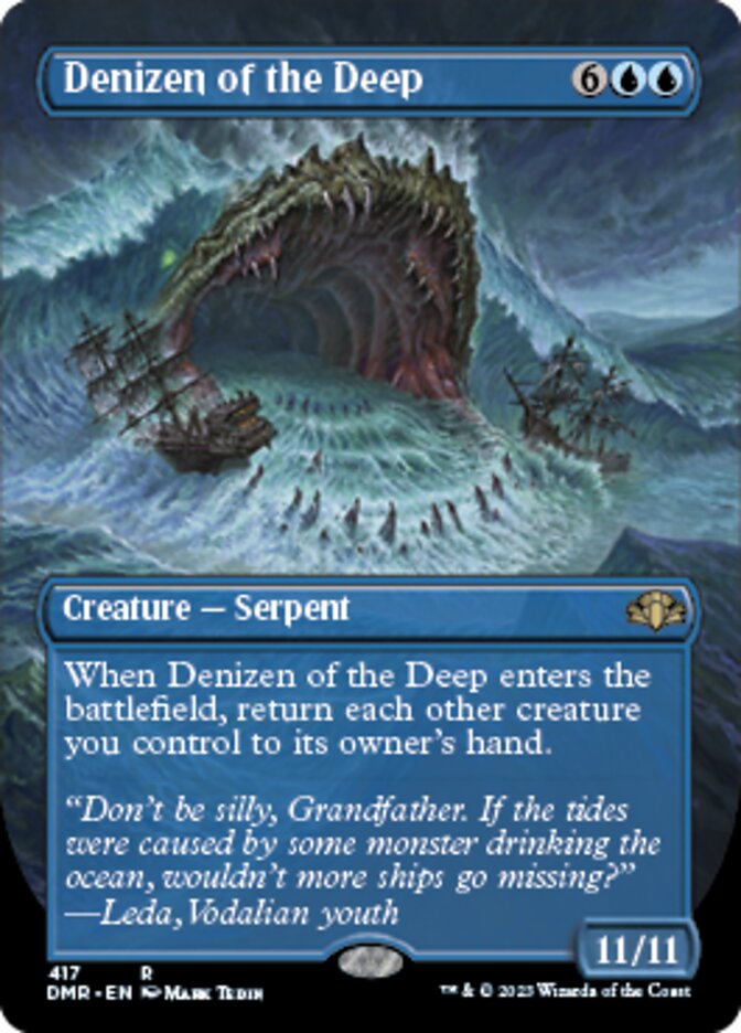 Denizen of the Deep (Borderless Alternate Art) [Dominaria Remastered] | Gear Gaming Bentonville