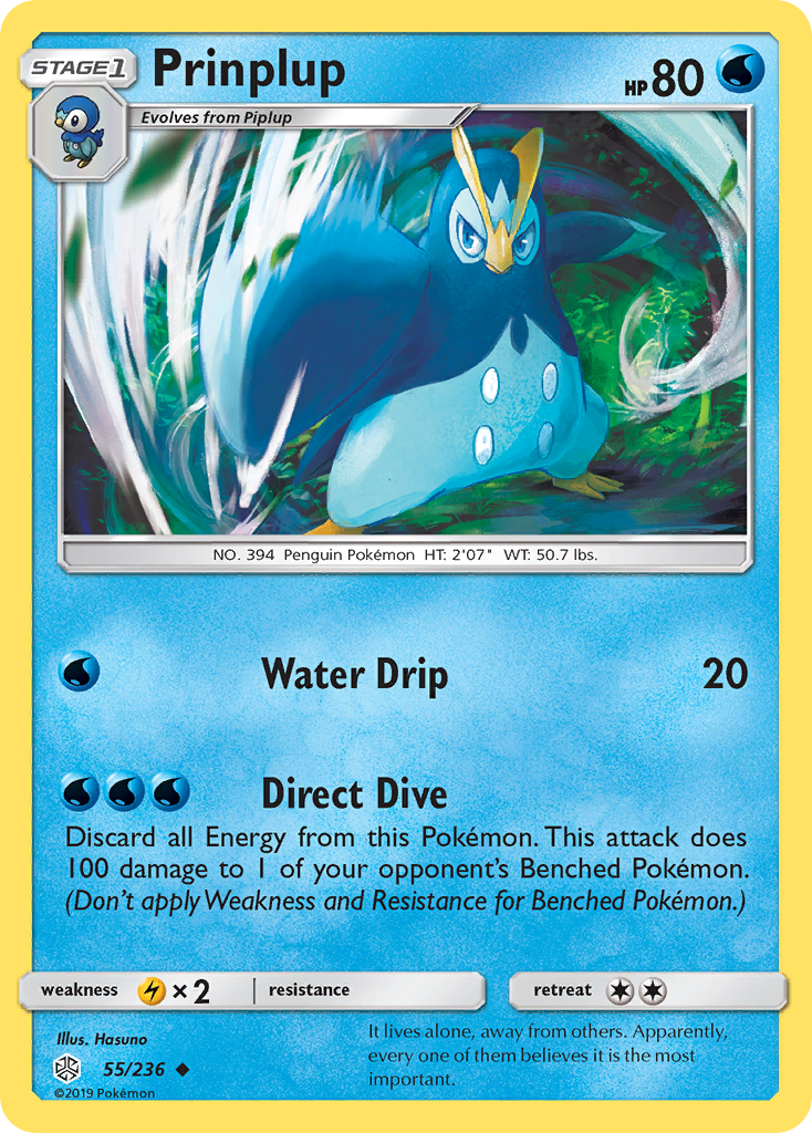 Prinplup (55/236) [Sun & Moon: Cosmic Eclipse] | Gear Gaming Bentonville