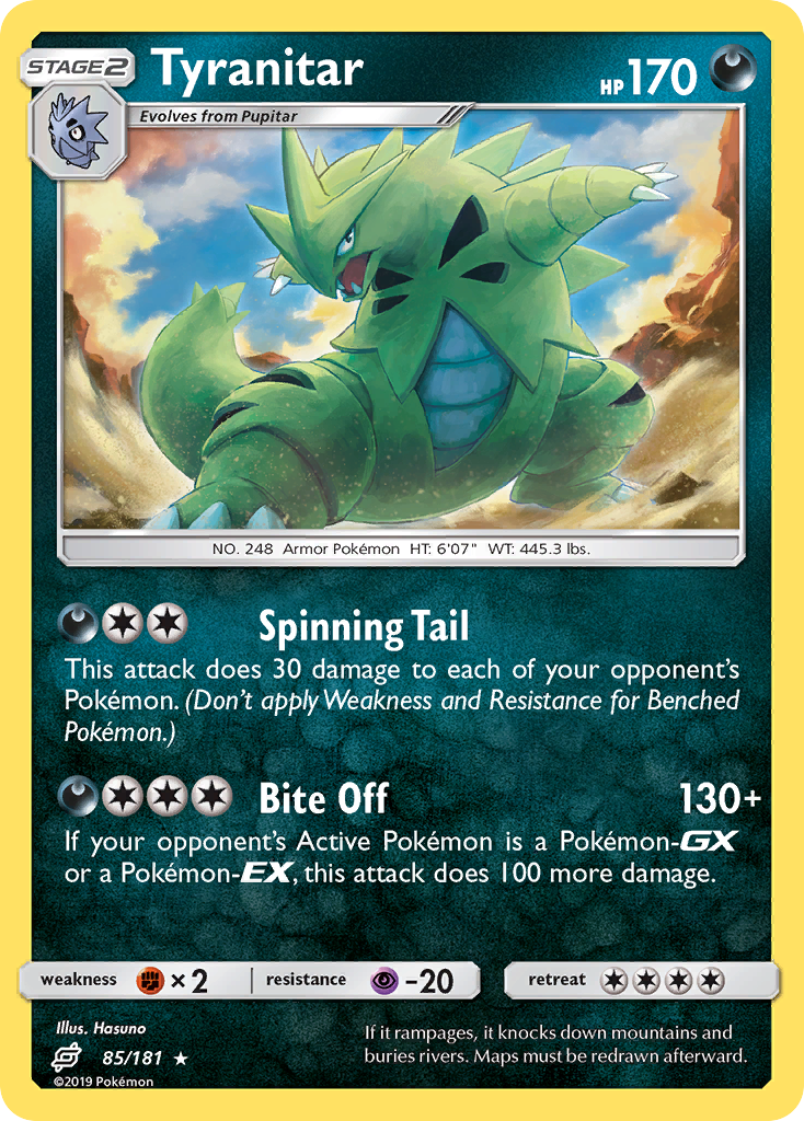 Tyranitar (85/181) [Sun & Moon: Team Up] | Gear Gaming Bentonville