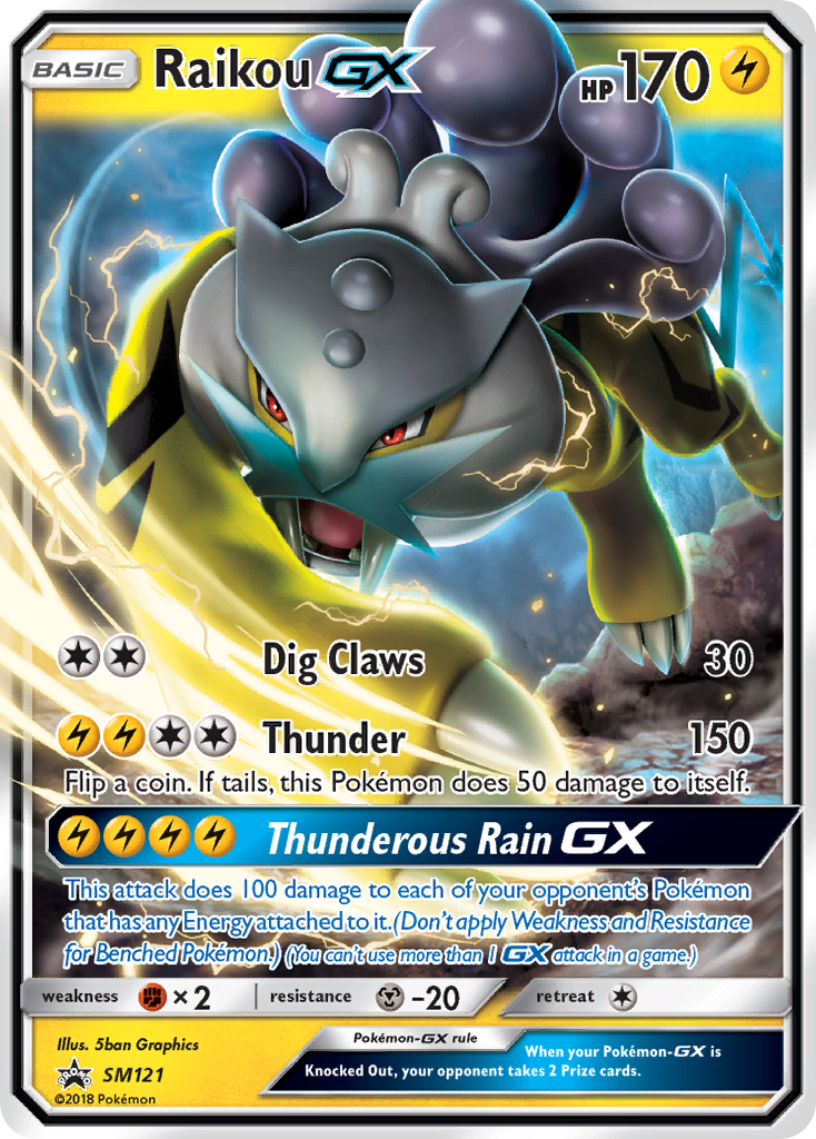 Raikou GX (SM121) [Sun & Moon: Black Star Promos] | Gear Gaming Bentonville