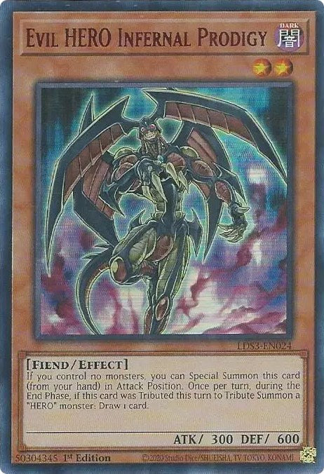 Evil HERO Infernal Prodigy (Red) [LDS3-EN024] Ultra Rare | Gear Gaming Bentonville