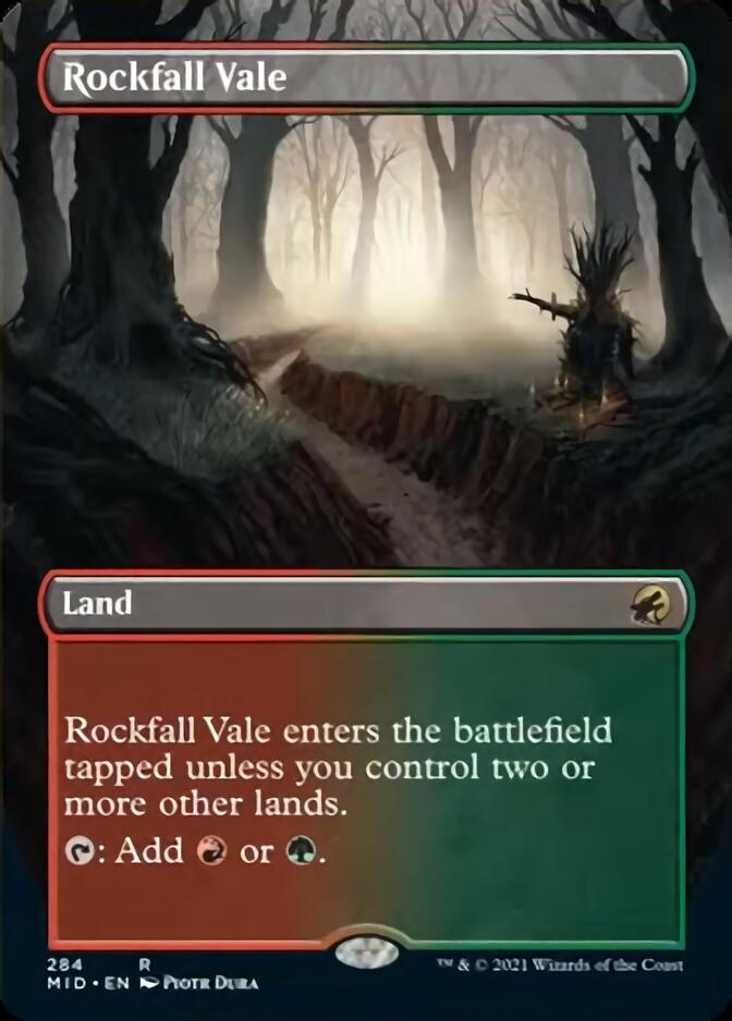 Rockfall Vale (Borderless) [Innistrad: Midnight Hunt] | Gear Gaming Bentonville