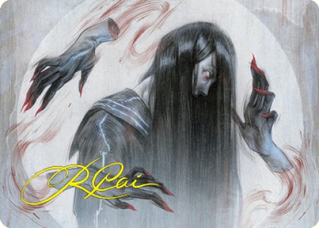 Clawing Torment Art Card (Gold-Stamped Signature) [Kamigawa: Neon Dynasty Art Series] | Gear Gaming Bentonville