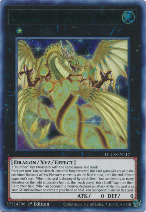 Number 100: Numeron Dragon (Green) [DLCS-EN117] Ultra Rare | Gear Gaming Bentonville
