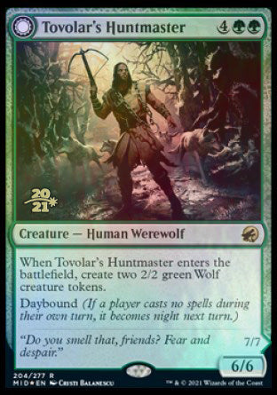 Tovolar's Huntmaster // Tovolar's Packleader [Innistrad: Midnight Hunt Prerelease Promos] | Gear Gaming Bentonville