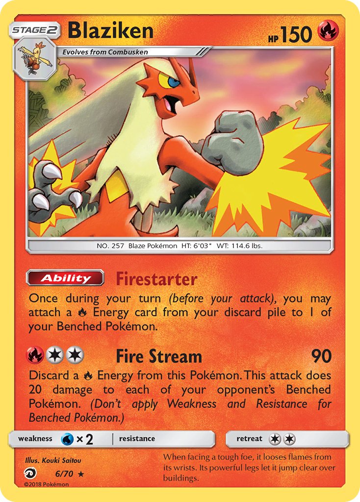 Blaziken (6/70) (Theme Deck Exclusive) [Sun & Moon: Dragon Majesty] | Gear Gaming Bentonville