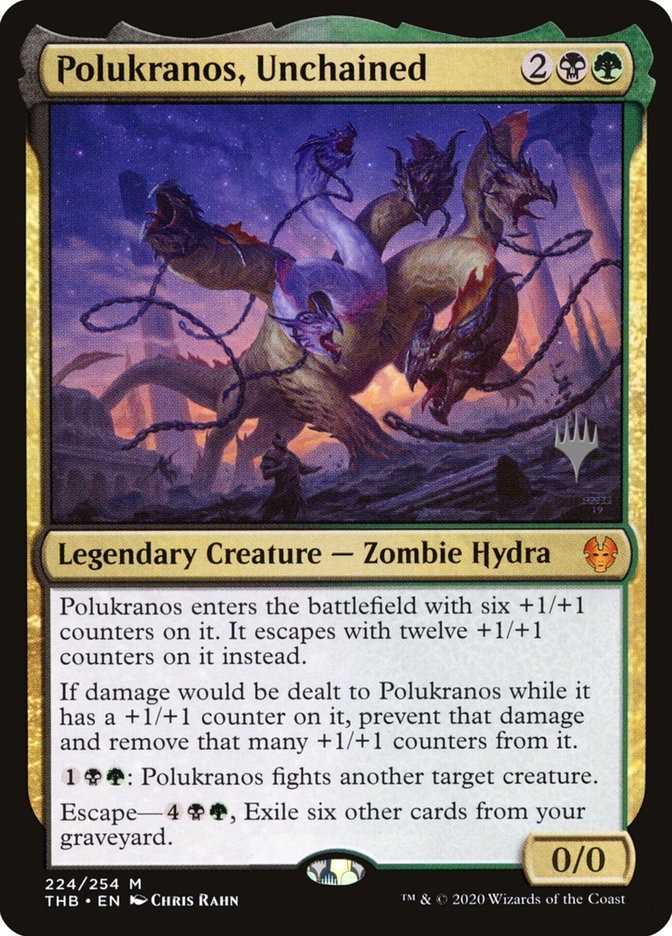 Polukranos, Unchained (Promo Pack) [Theros Beyond Death Promos] | Gear Gaming Bentonville