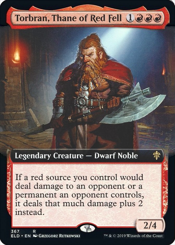 Torbran, Thane of Red Fell (Extended Art) [Throne of Eldraine] | Gear Gaming Bentonville