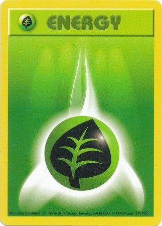 Grass Energy (99/102) [Base Set Shadowless Unlimited] | Gear Gaming Bentonville