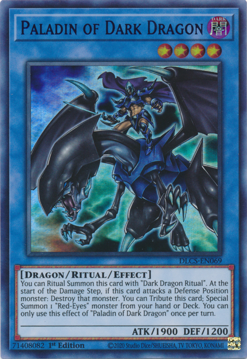 Paladin of Dark Dragon (Blue) [DLCS-EN069] Ultra Rare | Gear Gaming Bentonville