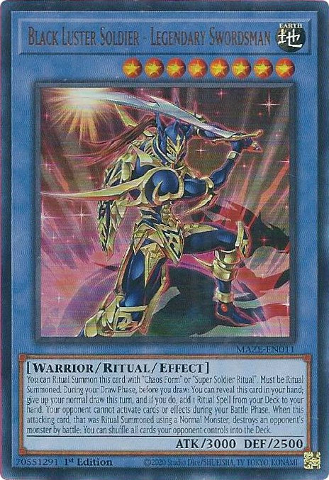 Black Luster Soldier - Legendary Swordsman [MAZE-EN011] Ultra Rare | Gear Gaming Bentonville