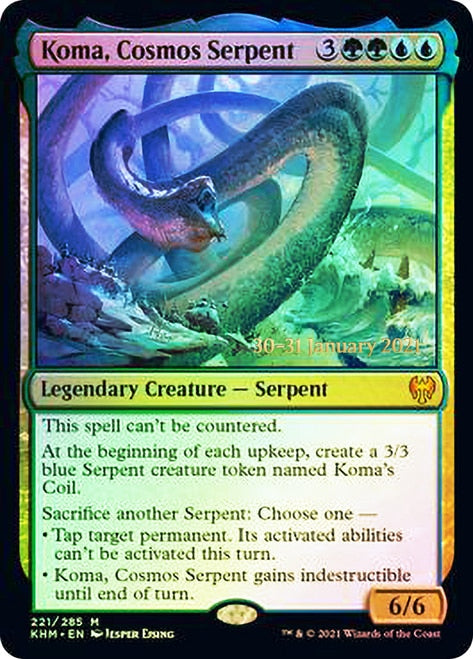 Koma, Cosmos Serpent  [Kaldheim Prerelease Promos] | Gear Gaming Bentonville