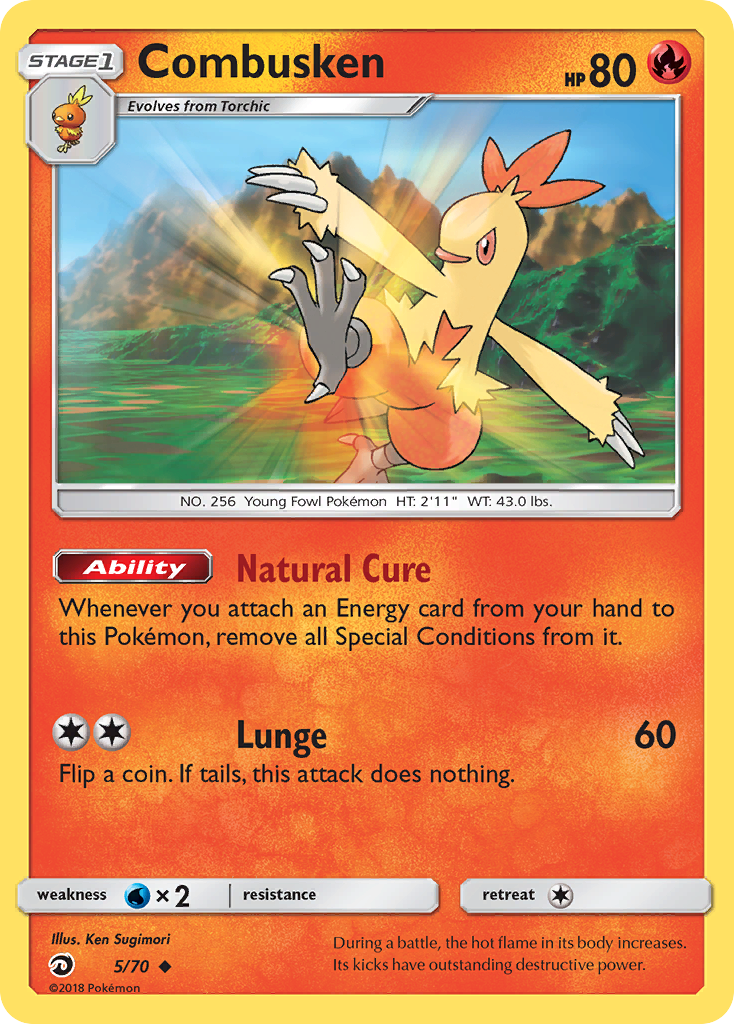 Combusken (5/70) [Sun & Moon: Dragon Majesty] | Gear Gaming Bentonville