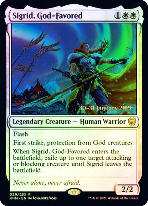 Sigrid, God-Favored  [Kaldheim Prerelease Promos] | Gear Gaming Bentonville