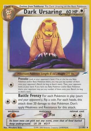 Dark Ursaring (21/105) [Neo Destiny Unlimited] | Gear Gaming Bentonville