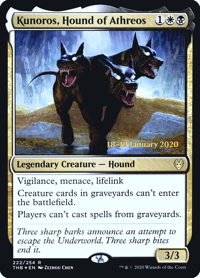 Kunoros, Hound of Athreos [Theros Beyond Death Prerelease Promos] | Gear Gaming Bentonville