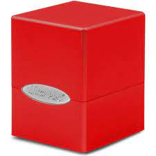 Ultra Pro Deck Box Satin Cube Apple Red | Gear Gaming Bentonville