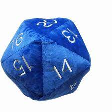 Ultra Pro Jumbo D20 Plush Die Blue with Silver Numbering | Gear Gaming Bentonville