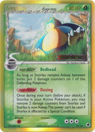 Snorlax (10/101) (Delta Species) (Stamped) [EX: Dragon Frontiers] | Gear Gaming Bentonville